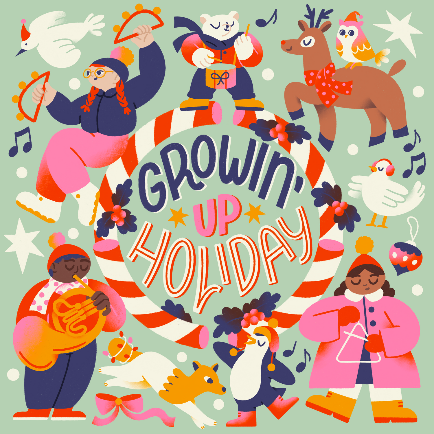 Platoon Kids Artists - Growin' Up Holiday Vol. 1 Album Cover 